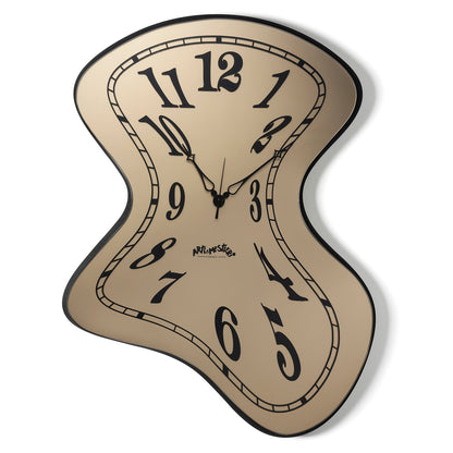Arti & Mestieri orologio da parete Salvador nero e velour luxe bronzo in ferro e vetro crystal