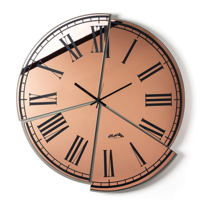 Arti & Mestieri orologio da parete Kintsugi fango e crystal luxe rosa in ferro e vetro specchiato