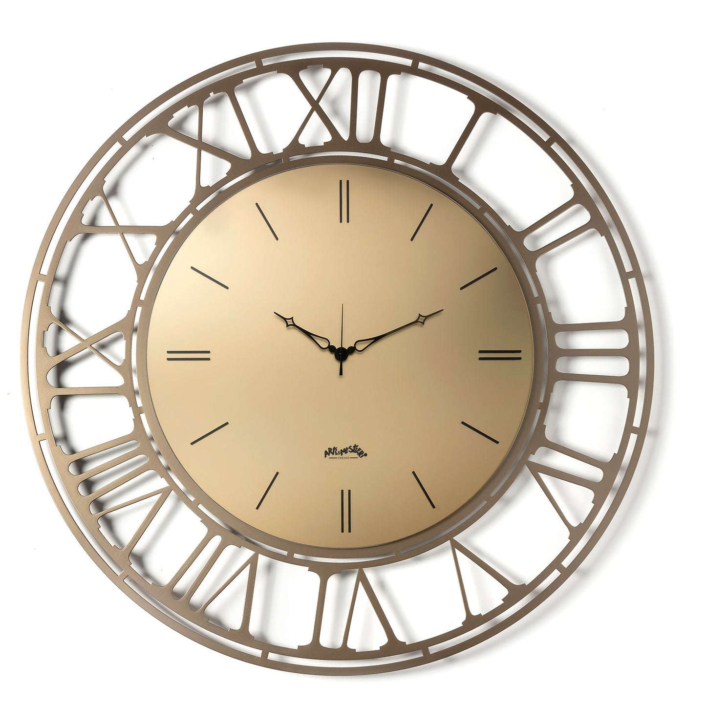Arti & Mestieri orologio da parete Axis 90 bronzo ferro e vetro Velour Luxe® lavorazione artigianale italiana