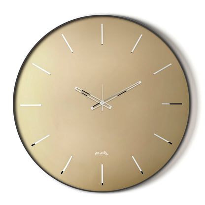 Arti & Mestieri orologio da parete Giotto 60 nero bronzo ferro vetro Crystal Velour Luxe cristallo acrilico specchiato