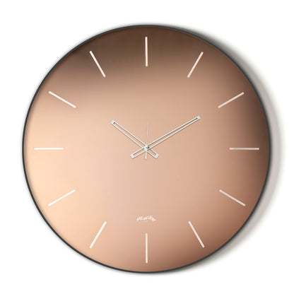 Arti & Mestieri orologio da parete Giotto 60 nero e velour luxe rosa in ferro lavorato artigianalmente
