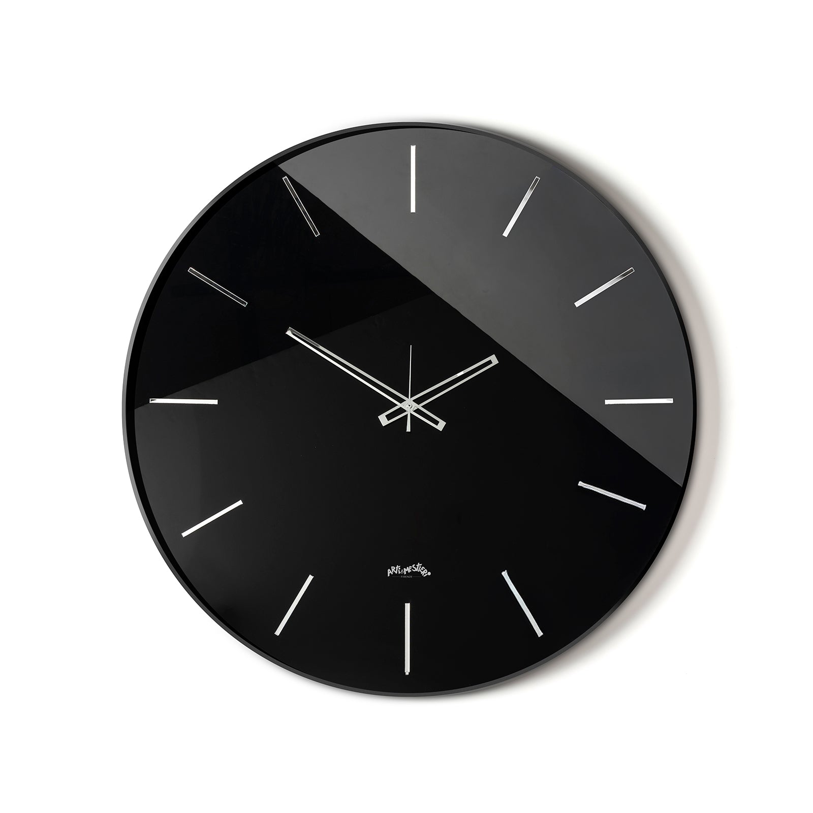 Arti & Mestieri Orologio da parete Giotto 45 nero ferro vetro Crystal Luxe Velour Luxe cristallo acrilico specchiato