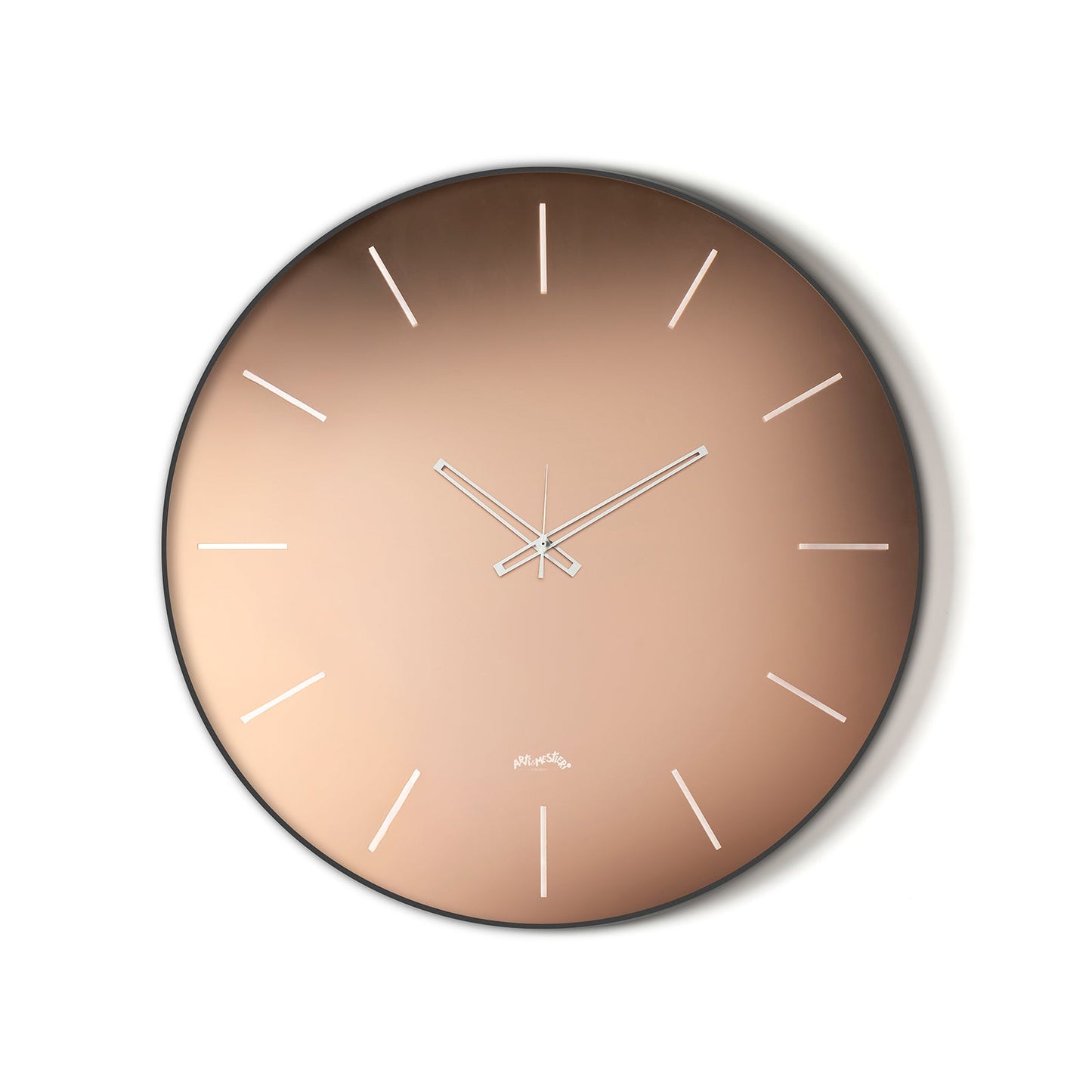 Arti & Mestieri orologio da parete Giotto 45 nero velour luxe rosa ferro lavorato artigianalmente