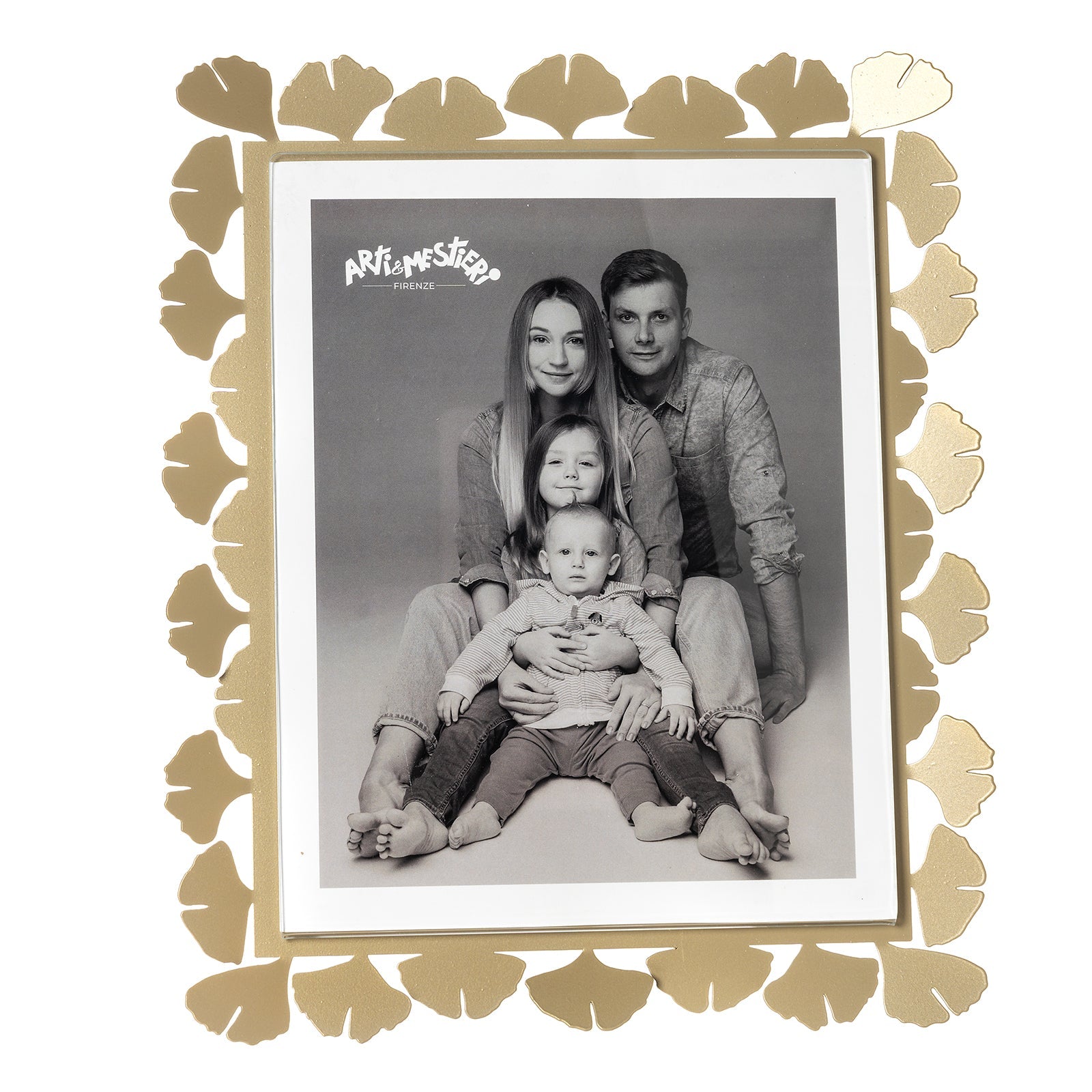 Arti & Mestieri Portafoto Ginkgo Maxi colore miele in ferro lavorato artigianalmente