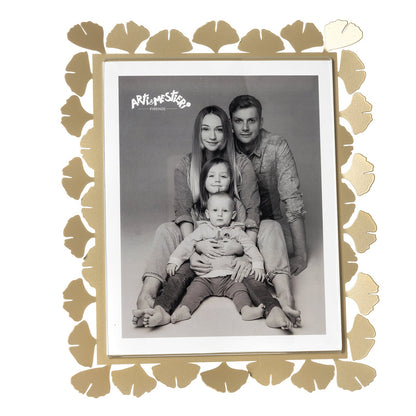 Arti & Mestieri Portafoto Ginkgo Maxi colore miele in ferro lavorato artigianalmente