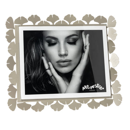 Arti & Mestieri Portafoto Ginkgo Maxi orizzontale sabbia ferro e polimetilmetacrilato 32x27 cm