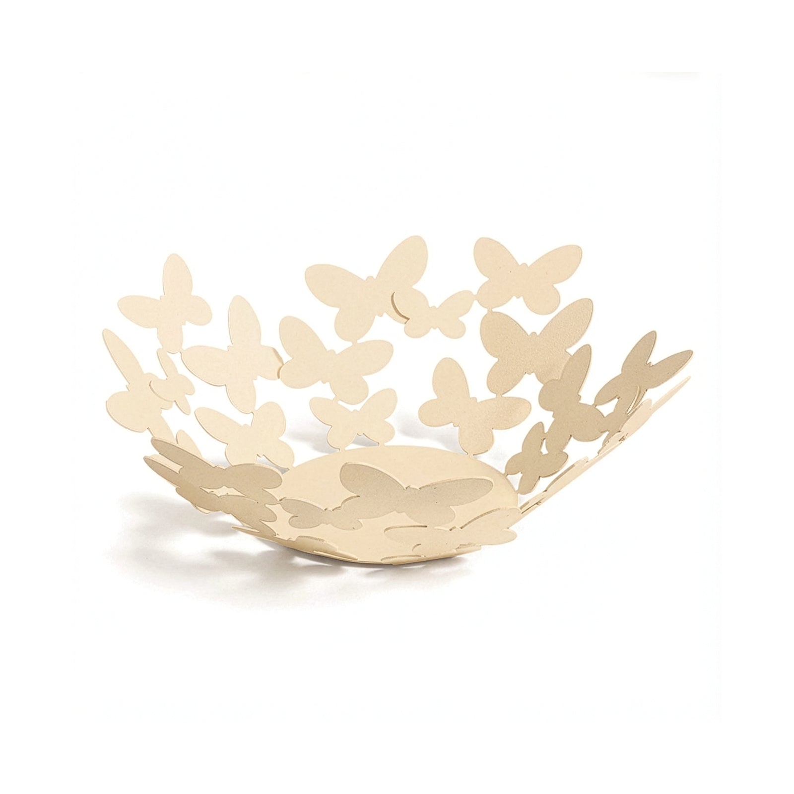 Arti & Mestieri Butterfly centrotavola piccolo colore Chantilly ferro lavorato artigianalmente 28x11 cm