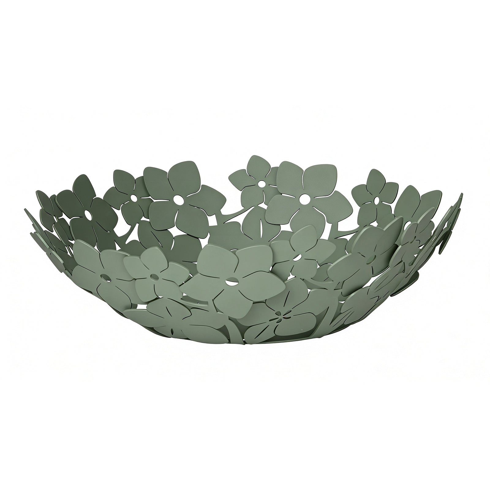 Arti & Mestieri centrotavola floreale grande verde salvia ferro lavorato artigianalmente 40x15 cm
