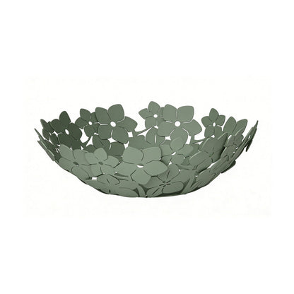 Arti & Mestieri Fior di Loto piccolo centro tavola verde salvia in ferro battuto artigianale 28x11 cm