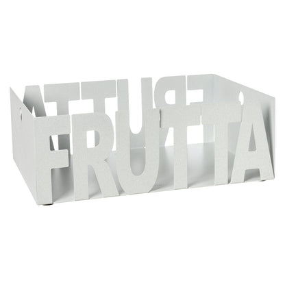 Arti & Mestieri Fruttiera Letter bianco marmo ferro lavorato artigianalmente