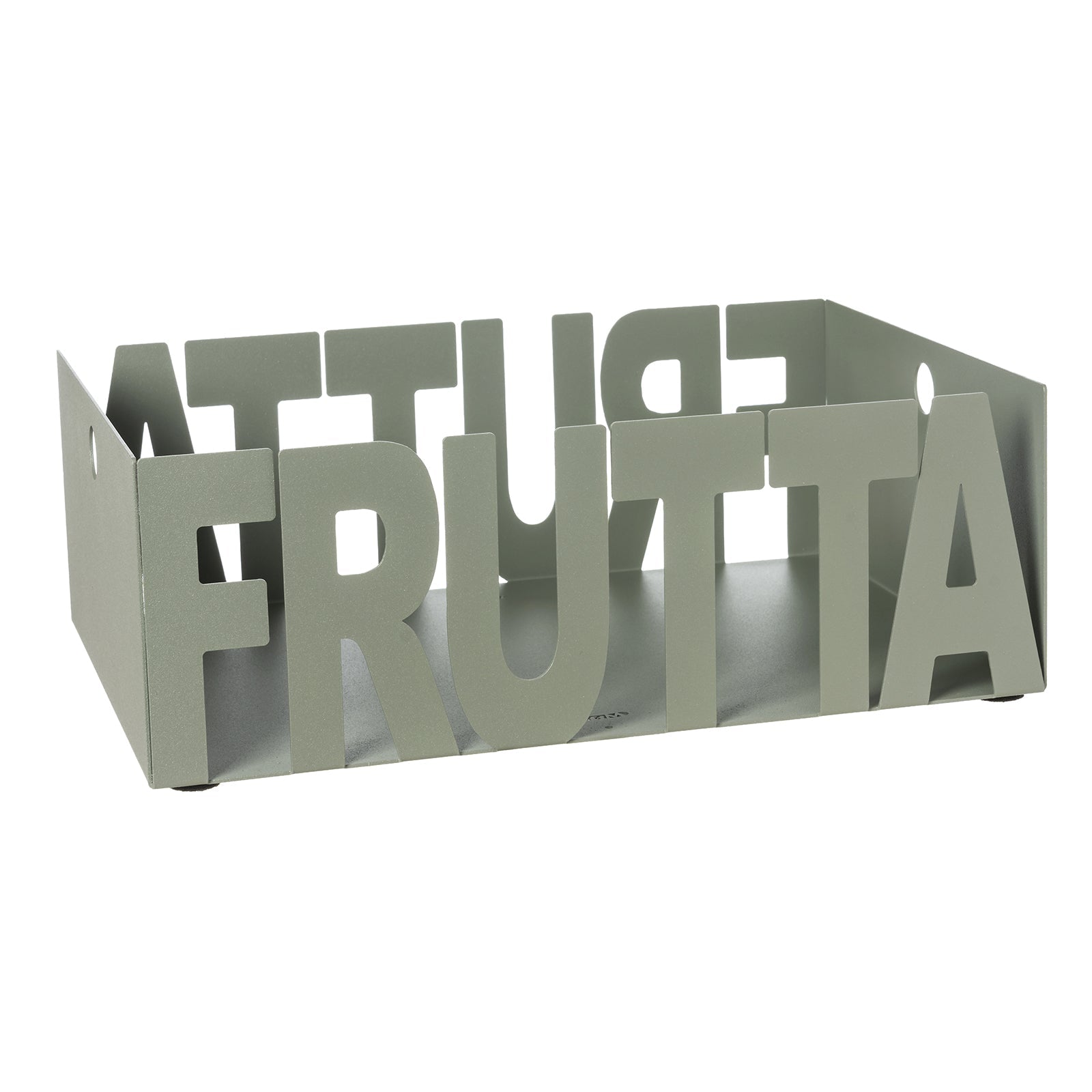 Arti & Mestieri Fruttiera Letter colore giada in ferro lavorato artigianalmente