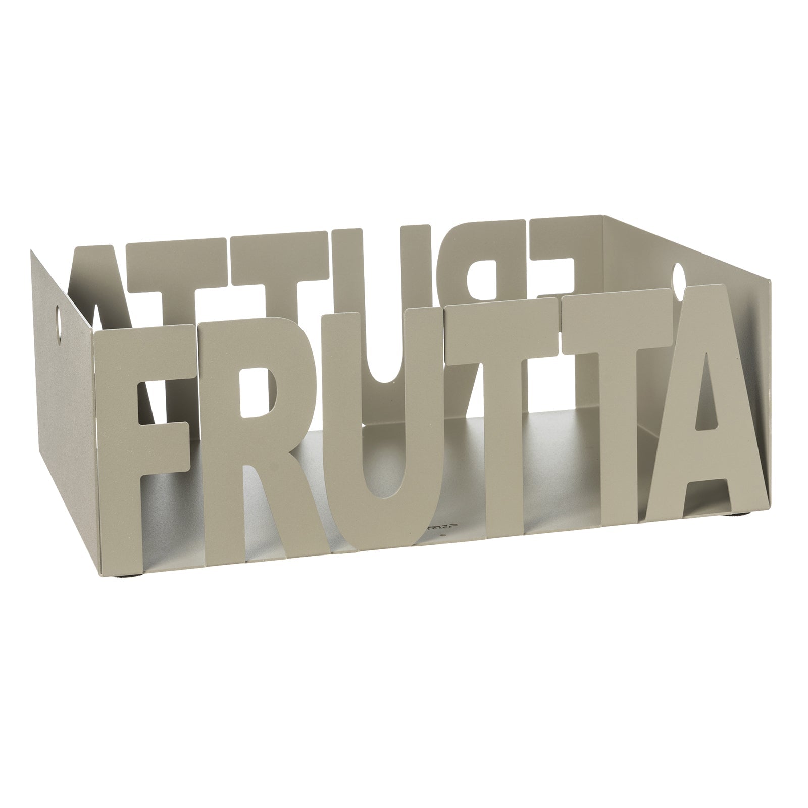 Arti & Mestieri Fruttiera Letter colore sabbia in ferro lavorato artigianalmente