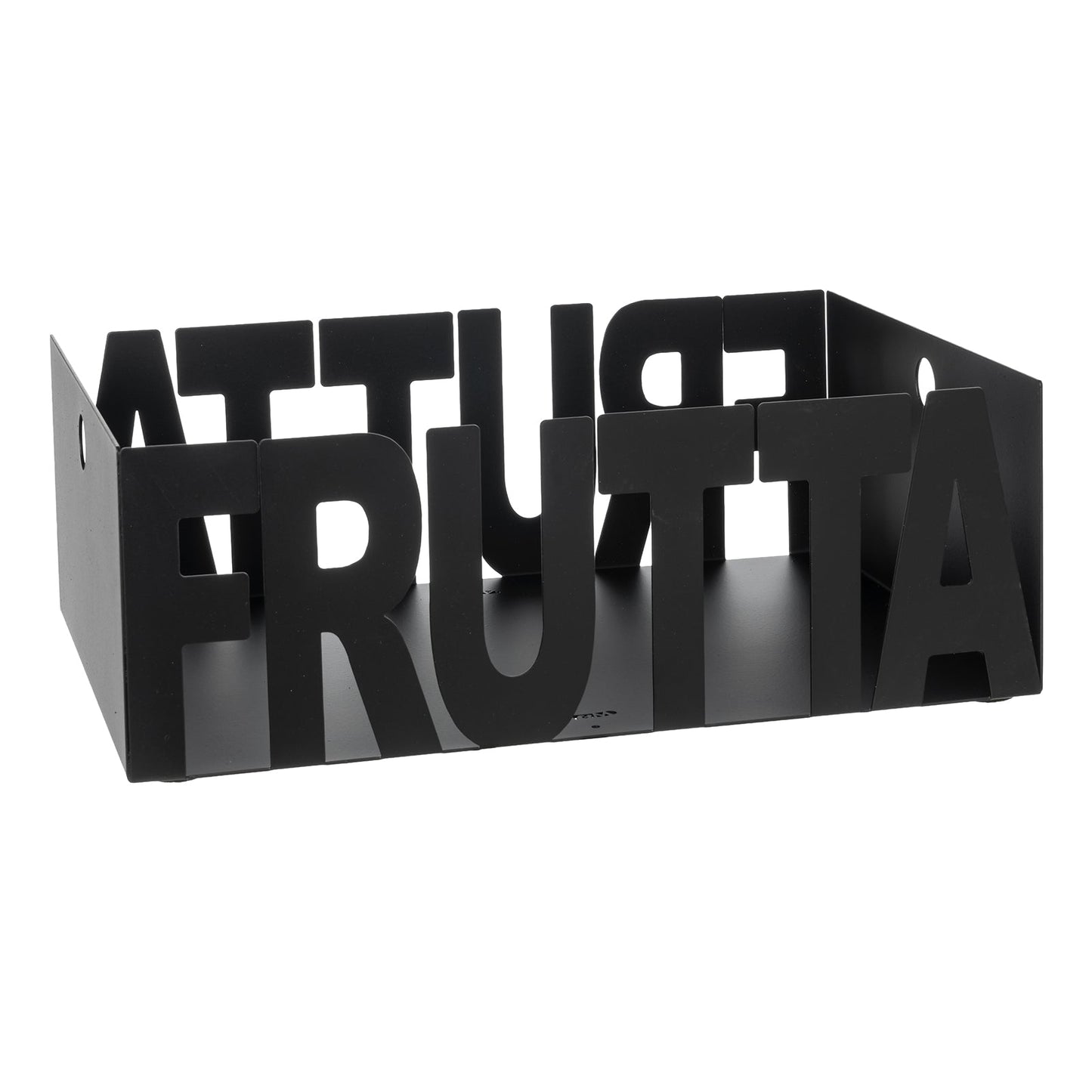 Arti & Mestieri Fruttiera Letter nera in ferro lavorato artigianalmente
