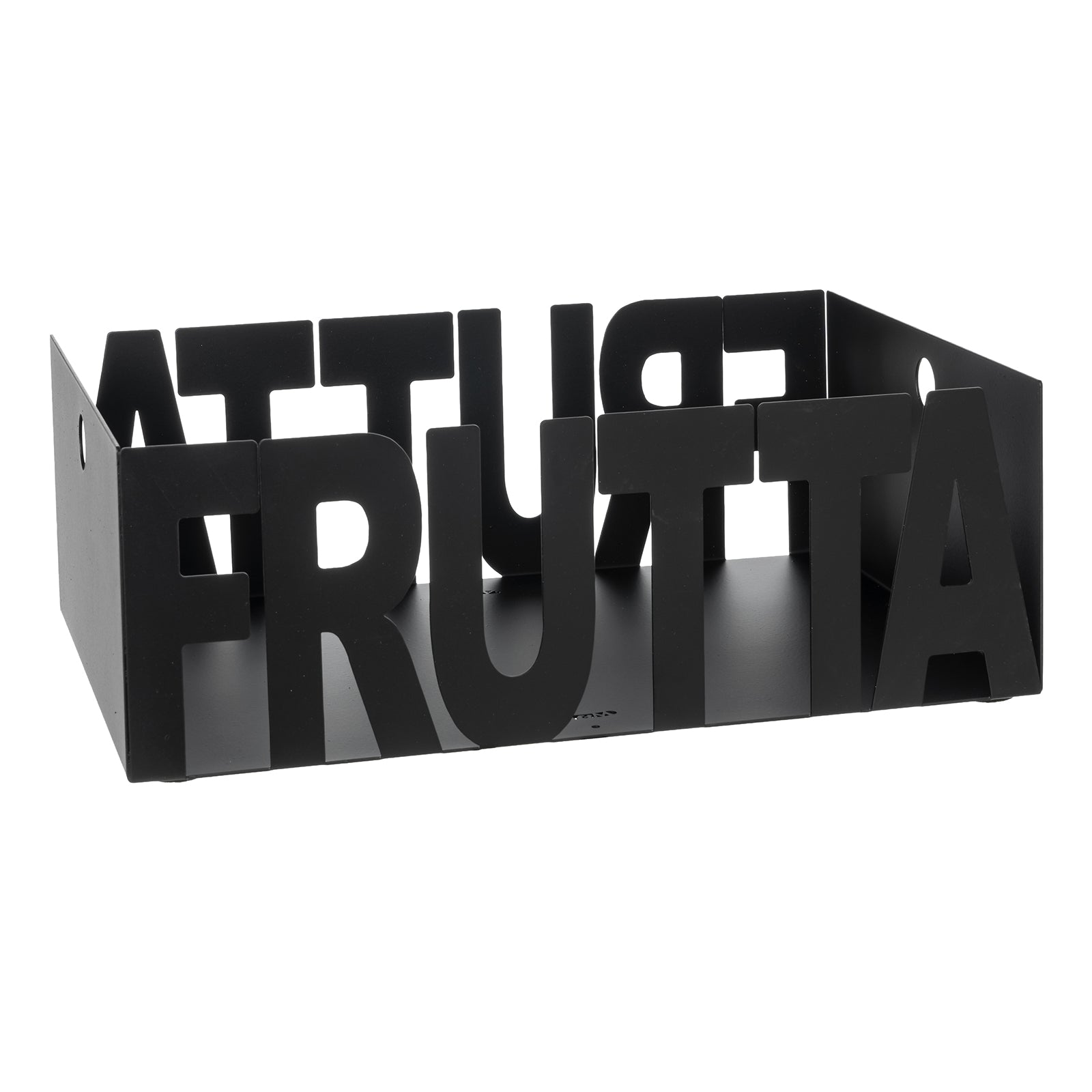 Arti & Mestieri Fruttiera Letter nera in ferro lavorato artigianalmente