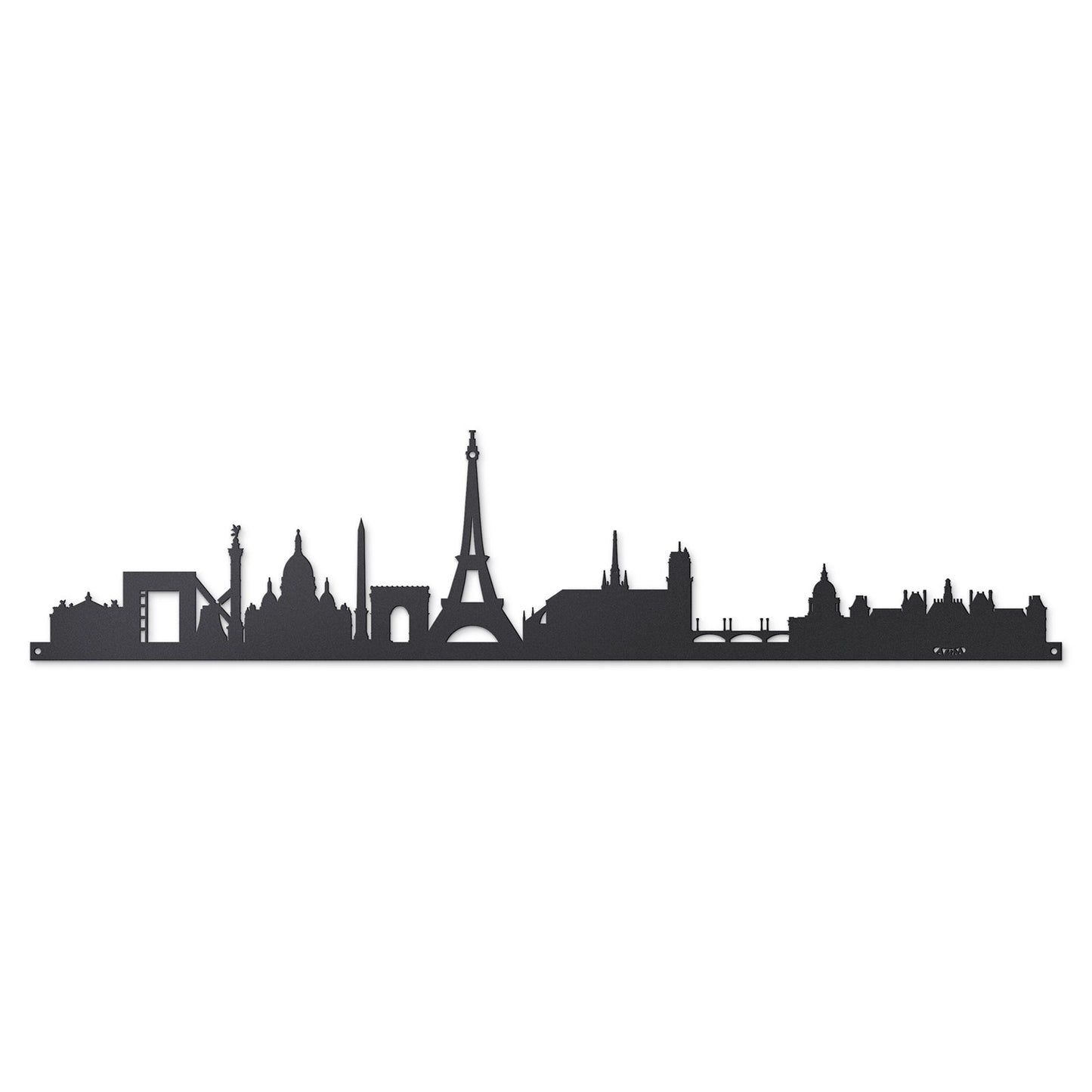 Arti & Mestieri pannello decorativo Paris Skyline 100 nero in ferro 2mm lavorato artigianalmente