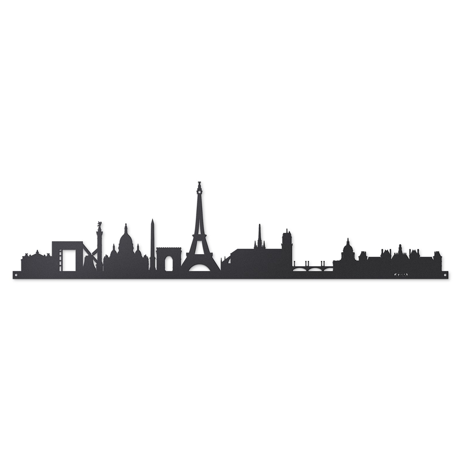 Arti & Mestieri pannello decorativo Paris Skyline 100 nero in ferro 2mm lavorato artigianalmente