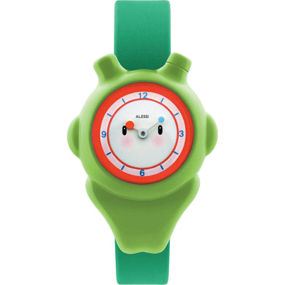 Alessi — Space-bimba AL23004 | Orologio da polso in poliuretano verde