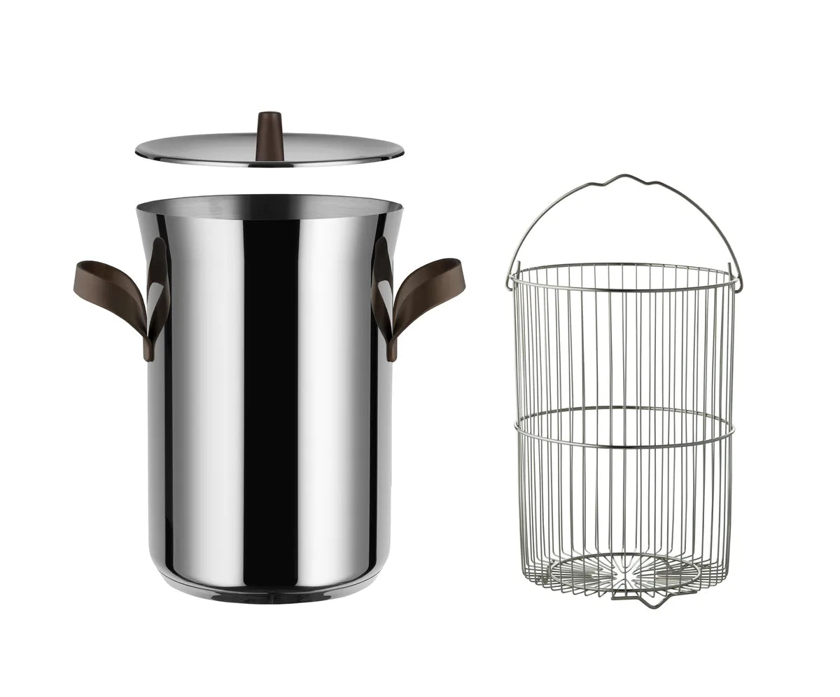 Alessi — Edo PU309 | Pentola per asparagi Urquiola in acciaio — dettaglio