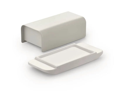 Alessi — Mattina BG04 BG04 DG | Burriera in porcellana grigio scuro — vista laterale