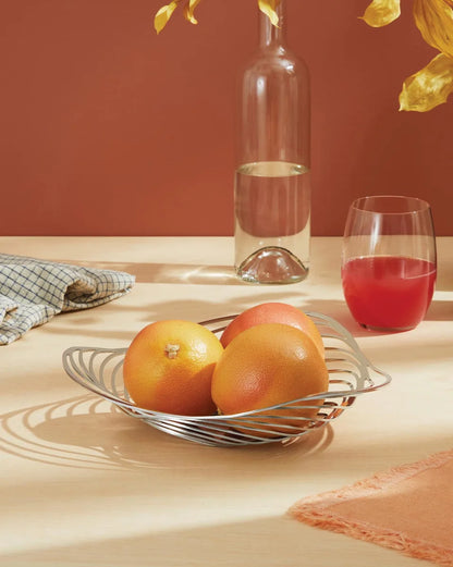 Alessi — Trinity ACO02 | Cestino da tavola in acciaio inox