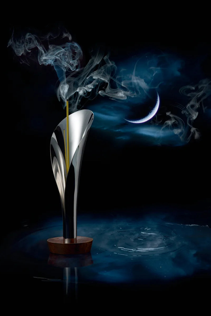 Alessi — Lily MW71 | Bruciaincenso Wanders acciaio e legno