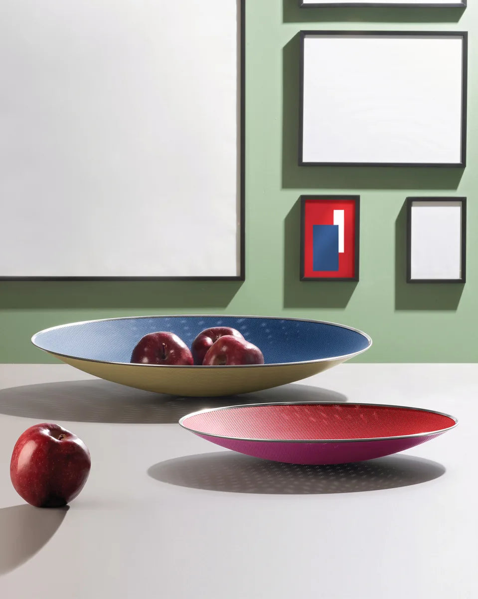 Alessi — Cohncave SC01/33 | Centrotavola traforato rosso e viola