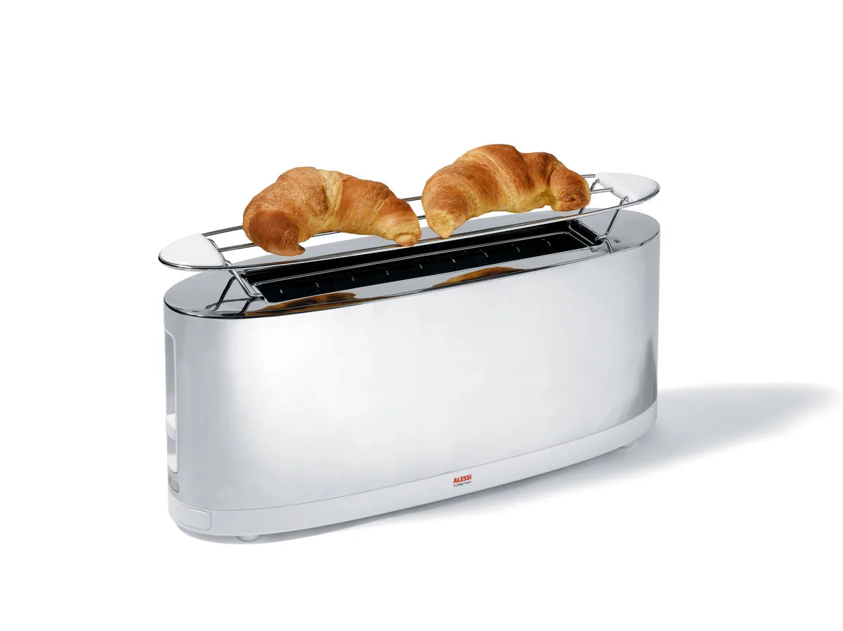Alessi — SG68RACK W | Pinza tostapane Giovannoni in bianco — vista laterale