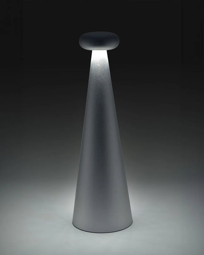 Alessi — Bedin AST02 G | Lampada da tavolo in alluminio grigio