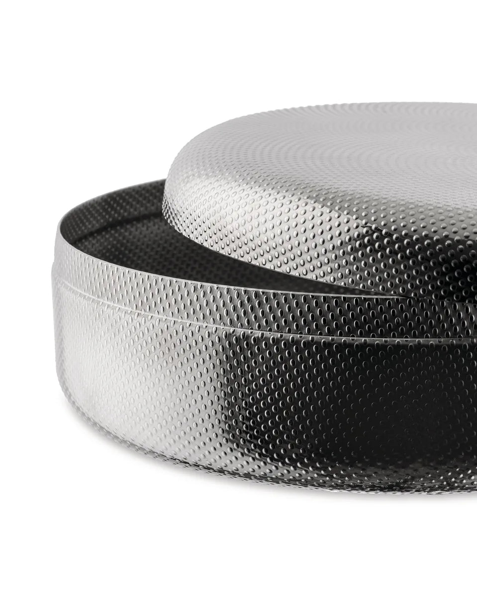 Alessi — JM01/23 T | Contenitore in acciaio inox con decoro a rilievo