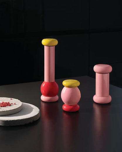 Alessi — ES19 | Macinasale e pepe in faggio rosso Sottsass