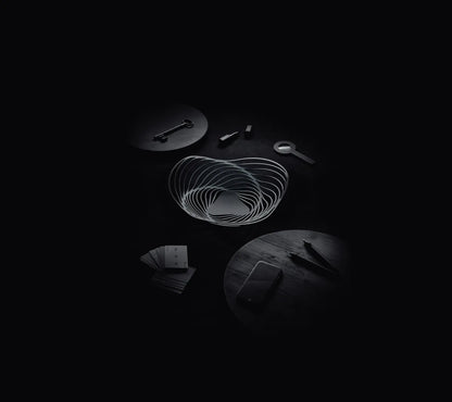 Alessi — Trinity ACO02 | Cestino da tavola in acciaio inox