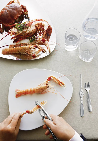 Alessi — Colombina Fish FM23/17 | Forchetta da pesce Fuksas 18/10 — vista laterale