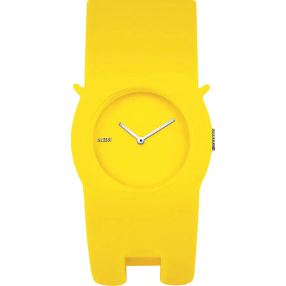 Alessi — Neko AL24003 | Orologio da polso in poliuretano giallo