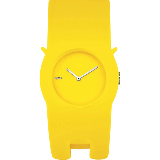 Alessi — Neko AL24003 | Orologio da polso in poliuretano giallo
