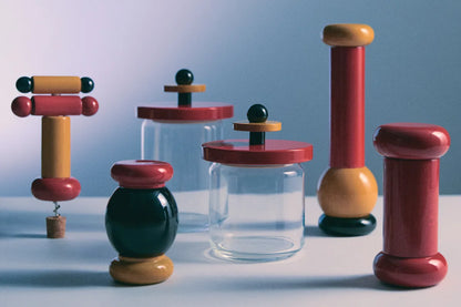 Alessi — ES18 1 | Macinaspezie Sottsass in legno di faggio
