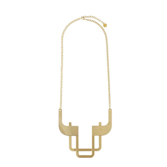 Alessi — Trama ESA01 4 | Collana in acciaio dorato Salmistraro