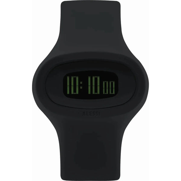 Alessi — Jak AL25000 | Orologio da polso in poliuretano nero — Alessi