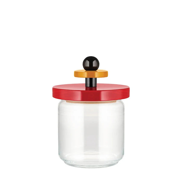 Alessi — ES16/75 | Barattolo ermetico Sottsass in vetro e faggio — Alessi