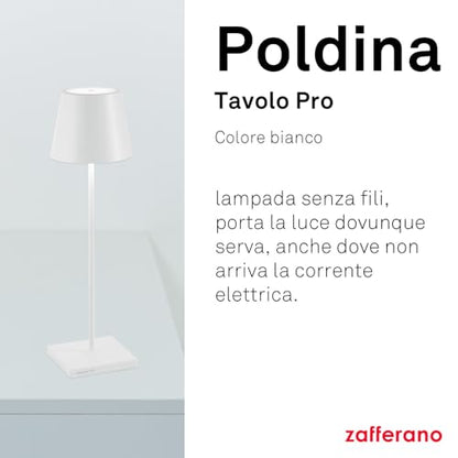 Saffron - Table Lamp "Poldina Pro" 38cm White