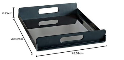 Alessi - Rectangular Tray "Vassily" in Black Stainless Steel