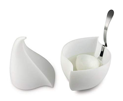 Alessi - Container and Perforated Ladle "Nunziatella" White