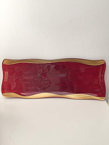 Nachtmann - Red and Gold Rectangular Plate