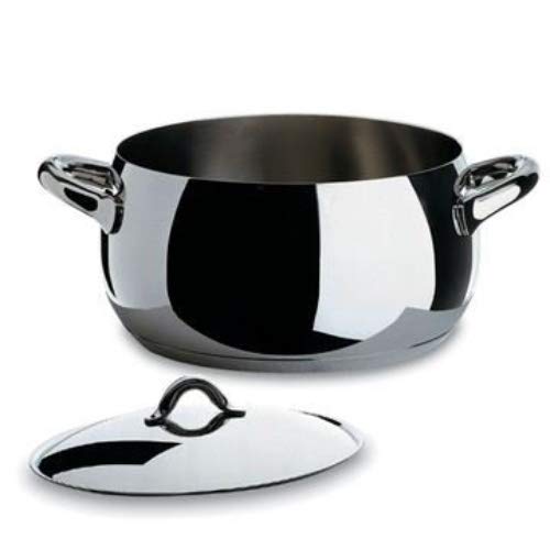 Alessi - "Mami" Two-Handled Saucepan in Stainless Steel