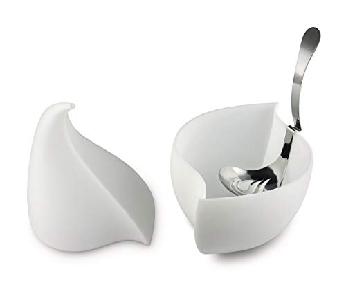 Alessi - Container and Perforated Ladle "Nunziatella" White