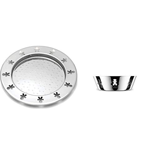 Alessi - Set of 2 "Mini Girotondo" Anti-Humidity Coasters in Stainless Steel