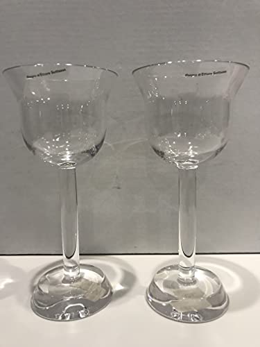 Arnolfo di Cambio - Pair of Crystal Wine/Liquor Glasses Design by Ettore Sottsass