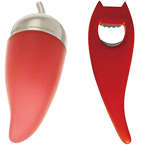 Alessi - "Piccantino" Chili Pepper Chopper in Red Stainless Steel