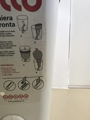 Generico Pattumiera in plastica c/inserto per alloggiare il rotolo delle buste