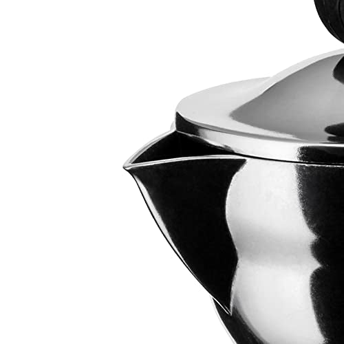 Alessi - Moka Caffettiera Espresso in Fusione di Alluminio Nero