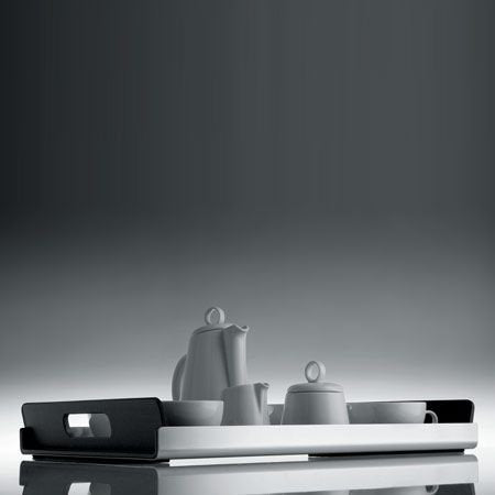 Alessi - Rectangular Tray "Vassily" in Black Stainless Steel